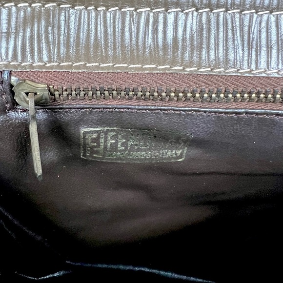 FENDI Zucca Shoulder Bag Coating Canvas And Leather - Picture 10 of 12